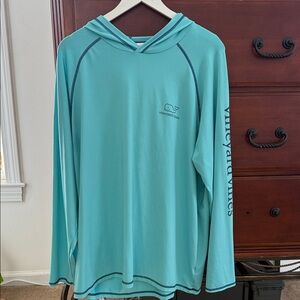 Vineyard Vines Aqua Long Sleeve Hoodie